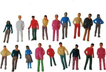Ανθρώπινες Χρωματιστές Φιγούρες Μακέτας Πλαστικές 1:75 20τμχ 2.5x από το Public