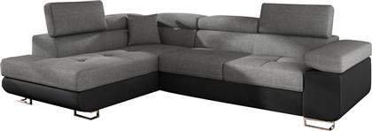 Antony Γωνιακός Καναπές Κρεβάτι με Αριστερή Γωνία & Αποθηκευτικό Χώρο Μαύρος 275x202εκ. από το Polihome