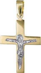 Αντρικός σταυρός με τον Εσταυρωμένο Κ14 010805 010805 Χρυσός 14 Καράτια