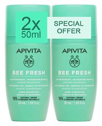 Apivita Bee Fresh Αποσμητικό 24h σε Roll-On 2x50ml