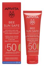 Apivita Bee Sun Safe Αντηλιακή Κρέμα Προσώπου SPF50 με Χρώμα Tinted 50ml από το Pharm24