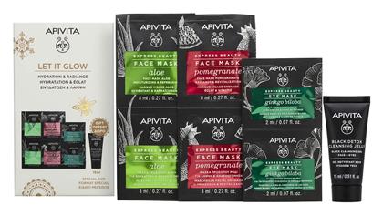 Apivita Let It Glow Σετ Περιποίησης για Ενυδάτωση, Καθαρισμό Προσώπου & Λάμψη