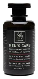 Apivita Men's Care Αφρόλουτρο για Άνδρες για Σώμα & Μαλλιά Κάρδαμο & Πρόπολη 250ml
