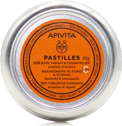 Apivita Pastilles Πρόπολη & Γλυκύρριζα για το Βήχα & τον Ερεθισμένο Λαιμό 45gr από το Pharm24
