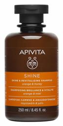 Apivita Shine & Revitalizing Orange Honey Σαμπουάν Λάμψης για Όλους τους Τύπους Μαλλιών 250ml από το Attica