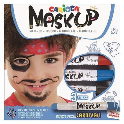 Αποκριάτικο Face Painting (Κόκκινο-Μπλε-Μαύρο) 6gr 3τμχ