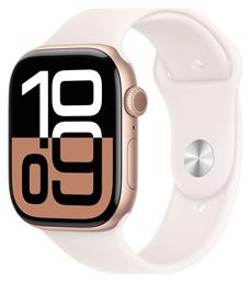 Apple Watch Series 10 42mm Rose Gold με Light Blush Sport Band (S/M) από το Public