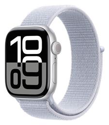 Apple Watch Series 10 42mm Silver με Blue Cloud Sport Loop από το Public