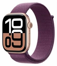 Apple Watch Series 10 46mm Rose Gold με Plum Sport Loop