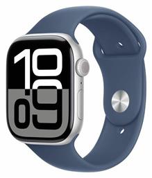 Apple Watch Series 10 46mm Silver με Denim Sport Band (M/L) από το Public