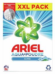 Ariel Aqua Poudre Απορρυπαντικό Ρούχων σε Σκόνη Alpine 56 Μεζούρες από το e-Fresh