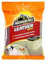 Armor All Μαντηλάκια Καθαρισμού για Δερμάτινα Μέρη Leather Wipes