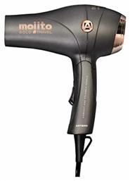 Artero Mojito Gold Travel Mini Hairdryer Πιστολάκι Μαλλιών Ταξιδίου με Φυσούνα 1000W