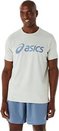 ASICS Ανδρικό T-shirt Γκρι με Λογότυπο από το Plus4u
