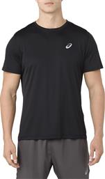 Asics Silver Αθλητικό Ανδρικό T-shirt Μαύρο Μονόχρωμο από το Sportcafe