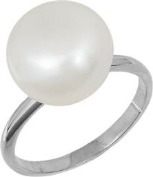 Ασημένιο δαχτυλίδι με λευκό μαργαριτάρι 925 038973 038973 Ασήμι