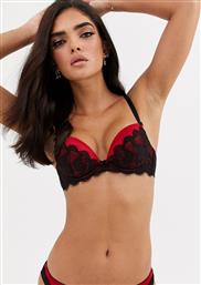 ASOS DESIGN Annalise padded plunge underwire bra with lace scallop overlay-Multi από το Asos