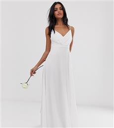 ASOS DESIGN Bridesmaid cami maxi dress with ruched bodice and tie waist-White από το Asos
