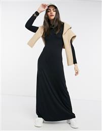 ASOS DESIGN high neck long sleeve maxi dress in black από το Asos