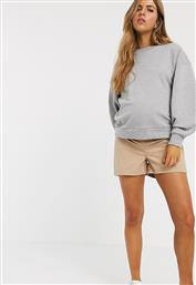 ASOS DESIGN Maternity chino short with under the bump waistband in stone-Neutral από το Asos