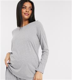 ASOS DESIGN Maternity mix & match pyjama jersey long sleeve tee-Grey από το Asos