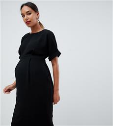 ASOS DESIGN Maternity wiggle midi dress in black από το Asos