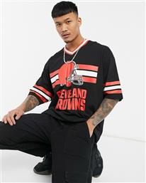ASOS DESIGN NFL Cleveland Browns oversized v neck sporty t-shirt with rib detail-Multi από το Asos