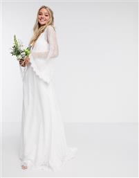 ASOS EDITION lace kimono sleeve wedding dress-White από το Asos
