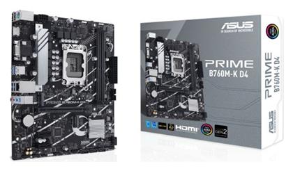 Asus PRIME B760M-K D4 Motherboard Micro ATX με Intel 1700 Socket