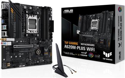 Asus TUF Gaming A620M Plus Wifi Motherboard Micro ATX με AMD AM5 Socket από το e-shop