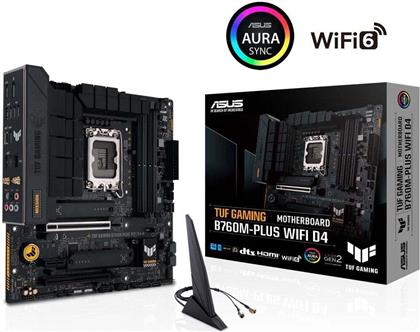 Asus TUF GAMING B760M-PLUS D4 WIFI Motherboard ATX με Intel 1700 Socket