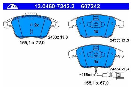 Ate Σετ Τακάκια Εμπρός για Volkswagen Tiguan