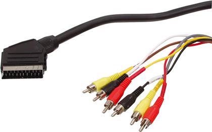 AV Cable Scart male - 6x RCA male 1.5m (SCART 11)