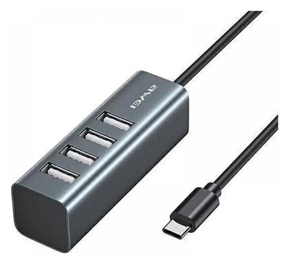 Awei CL-122T USB 2.0 Hub 4 Θυρών με σύνδεση USB-C Γκρι