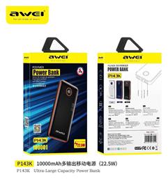 Awei P143K 10000mAh 22.5W Μαύρο από το EasyU