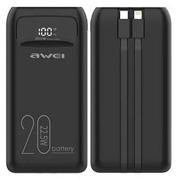 Awei P169K Power Bank 20000mAh 22.5W Power Delivery Μαύρο