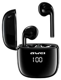 Awei T28P In-ear Bluetooth Handsfree Ακουστικά με Αντοχή στον Ιδρώτα και Θήκη Φόρτισης Μαύρα