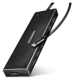 Axagon USB 3.2 Hub 12 Θυρών με σύνδεση USB-C / USB-A & Θύρα Φόρτισης Μπλε