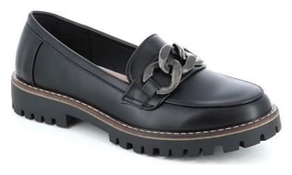 B-Soft Δερμάτινα Γυναικεία Loafers σε Μαύρο Χρώμα