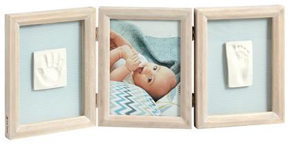 Baby Art Κορνίζα για Αποτύπωμα Μωρού My Baby Touch Double από Ξύλο για Αγόρι