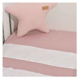 Baby Oliver Σετ Βρεφικά Σεντόνια Λίκνου Βαμβακερά Ροζ 75x110εκ. 2τμχ