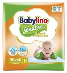 Babylino Sensitive Αδιαβροχοποιημένα Σελτεδάκια μιας Χρήσης Λευκό 90x60εκ. 14τμχ