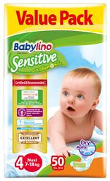 Babylino Sensitive Chamomile Πάνες με Αυτοκόλλητο No. 4 για 7-18kg 50τμχ από το Pharm24