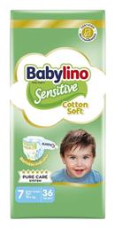 Babylino Sensitive Cotton Soft No. 7 για 15+kg 36τμχ