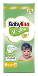 Babylino Sensitive Πάνες με Αυτοκόλλητο No. 5+ για 13-27kg 42τμχ