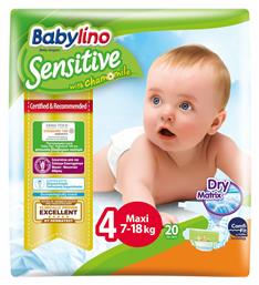 Babylino Sensitive With Chamomile Πάνες με Αυτοκόλλητο No. 4 για 7-18kg 20τμχ