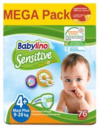 Babylino Sensitive With Chamomile Πάνες με Αυτοκόλλητο No. 4+ για 9-20kg 76τμχ