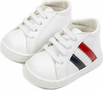 Babywalker Δερμάτινο Δετό Sneaker Λευκό από το Ladopano