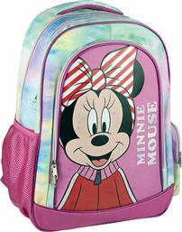 Back Me Up Minnie Nature Σχολική Τσάντα Πλάτης Δημοτικού σε Ροζ χρώμα Μ35 x Π20 x Υ46cm
