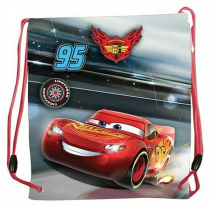 Bagtrotter Παιδική Τσάντα Πουγκί Cars Πολύχρωμη 33x37εκ.